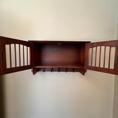 Hanging Cabinet With Mug Hooks