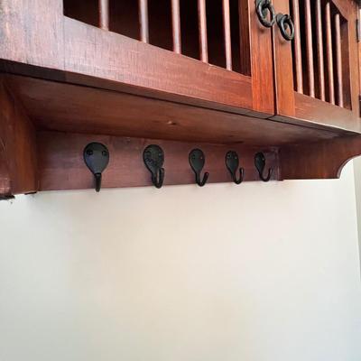 Hanging Cabinet With Mug Hooks