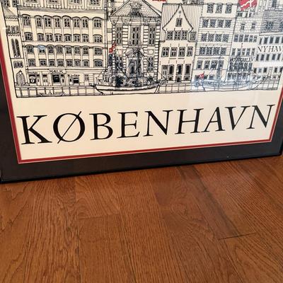 Framed & Matted Artwork of Copenhagen