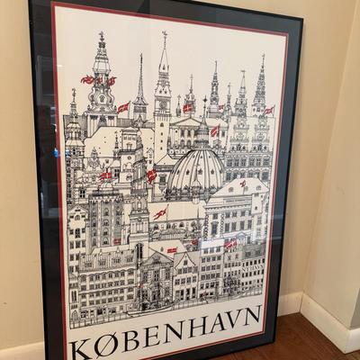 Framed & Matted Artwork of Copenhagen