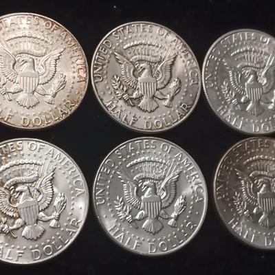 8 KENNEDY SILVER HALF DOLLARS
