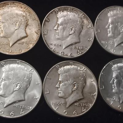 8 KENNEDY SILVER HALF DOLLARS