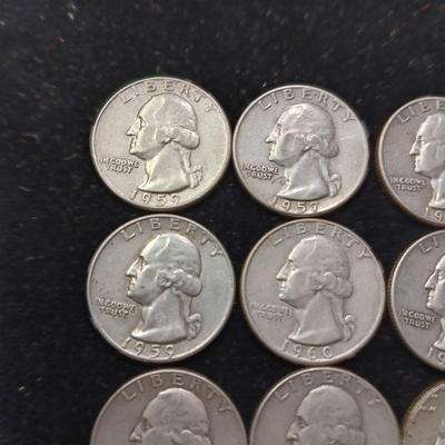 40 SILVER WASHINGTON QUARTERS MIXED DATES