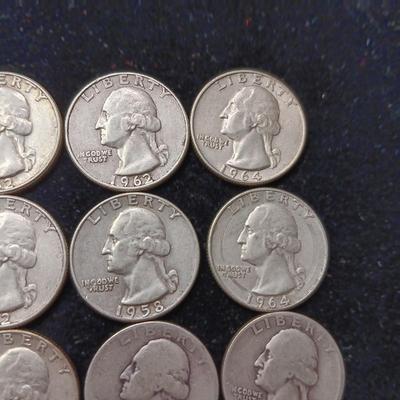40 SILVER WASHINGTON QUARTERS MIXED DATES