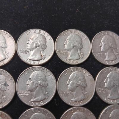 40 SILVER WASHINGTON QUARTERS MIXED DATES
