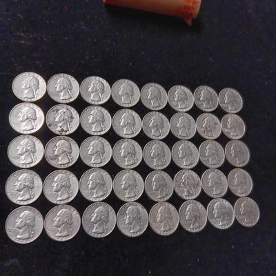 40 SILVER WASHINGTON QUARTERS MIXED DATES