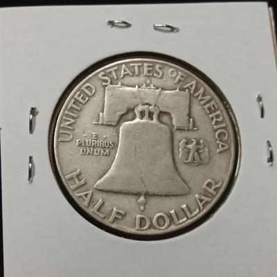 3 FRANKLIN SILVER HALF DOLLARS