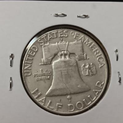 3 FRANKLIN SILVER HALF DOLLARS