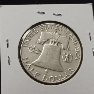 3 FRANKLIN SILVER HALF DOLLARS