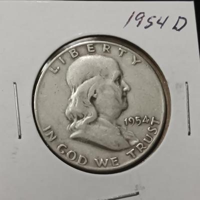 3 FRANKLIN SILVER HALF DOLLARS