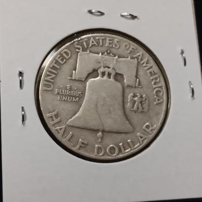 3 FRANKLIN SILVER HALF DOLLARS