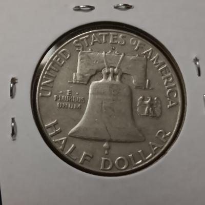 3 FRANKLIN SILVER HALF DOLLARS