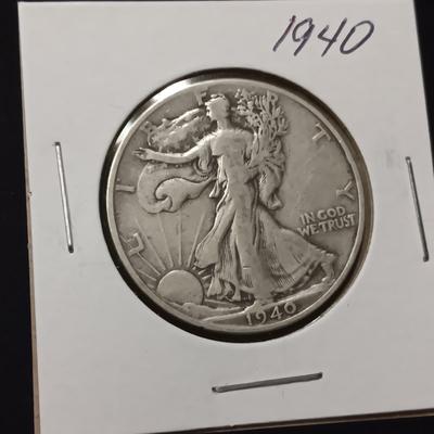 2 WALKING LIBERTY SILVER HALF DOLLARS