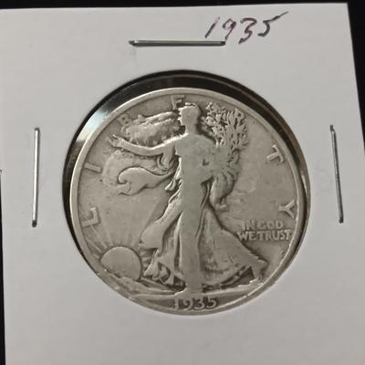 2 WALKING LIBERTY SILVER HALF DOLLARS