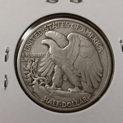 2 WALKING LIBERTY SILVER HALF DOLLARS