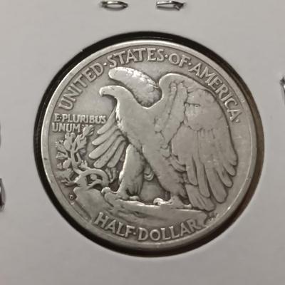 2 WALKING LIBERTY SILVER HALF DOLLARS