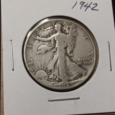 2 WALKING LIBERTY SILVER HALF DOLLARS