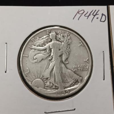 2 WALKING LIBERTY SILVER HALF DOLLARS