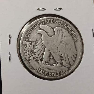 2 WALKING LIBERTY SILVER HALF DOLLARS
