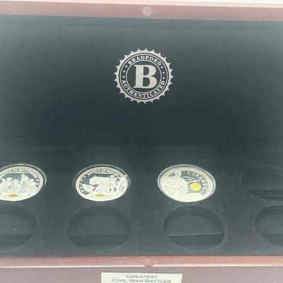 LOT 61: Commemorative Coins: Vietnam War, Greatest Civil War Battles and American Battles of the Pacific Theater