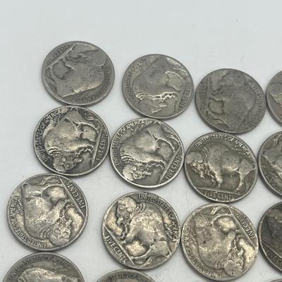 LOT 62: Collection of US Nickels - Buffalo and Jefferson (Some Silver)