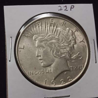 1922-P SILVER PEACE DOLLAR
