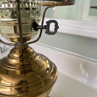 Three Converted Brass Oil Lamps (PB-BC)