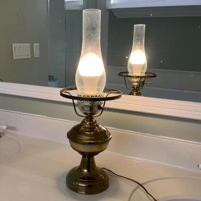 Three Converted Brass Oil Lamps (PB-BC)