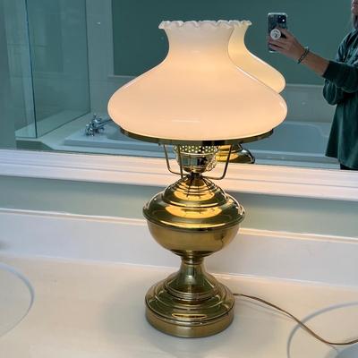 Three Converted Brass Oil Lamps (PB-BC)