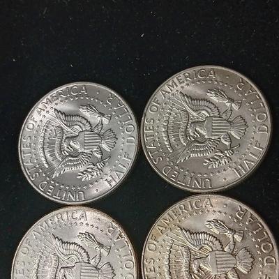 SIX 1964 SILVER KENNEDY HALF DOLLARS