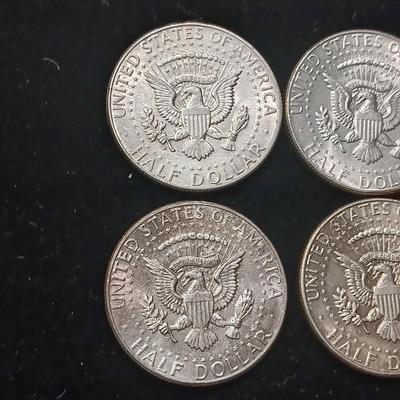 SIX 1964 SILVER KENNEDY HALF DOLLARS