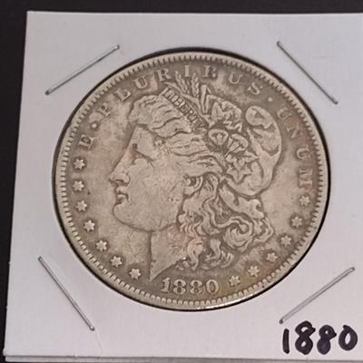 1880 U. S. Morgan Silver Dollar Circulated (2)