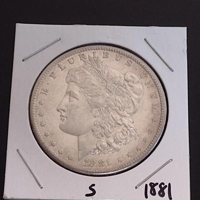1881-S U. S. Morgan Silver Dollar Circulated (3)