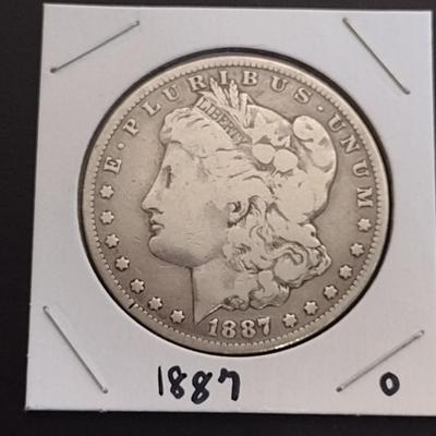 1887-O U. S. Morgan Silver Dollar Circulated (5)