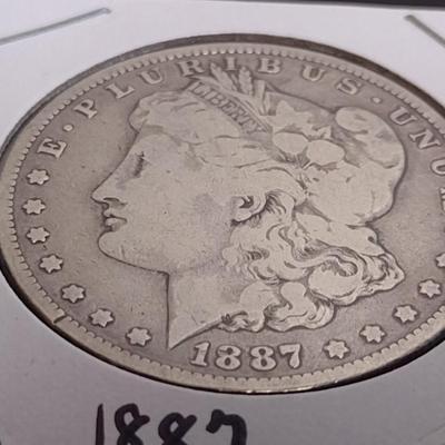 1887-O U. S. Morgan Silver Dollar Circulated (5)