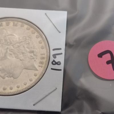 1891 U. S. Morgan Silver Dollar Circulated (7)