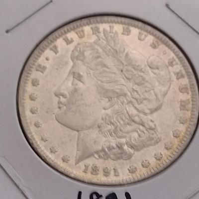1891 U. S. Morgan Silver Dollar Circulated (7)