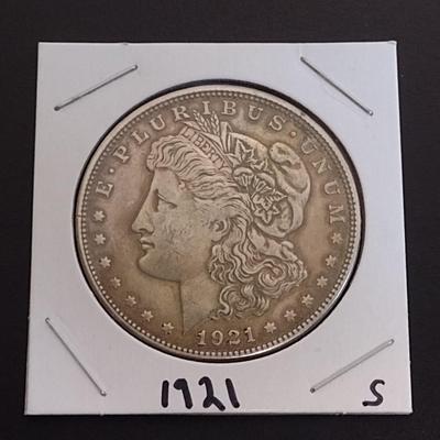 1921-S U. S. Morgan Silver Dollar Circulated (8)