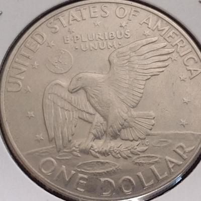 Set of Three Eisenhower Silver Dollars 1971, 1971-D and 1972-D Circulated (10)