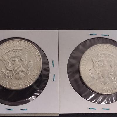 Pair of 1964 Kennedy Silver Half Dollars Circulated (11)