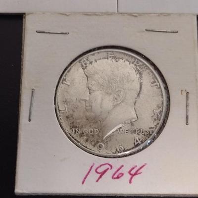 Set of Three 1964 Kennedy Silver Half Dollars Circulated (12)