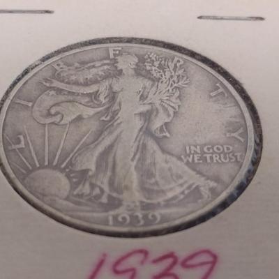 1902-S and 1939 Silver Half Dollars Circulated (14)