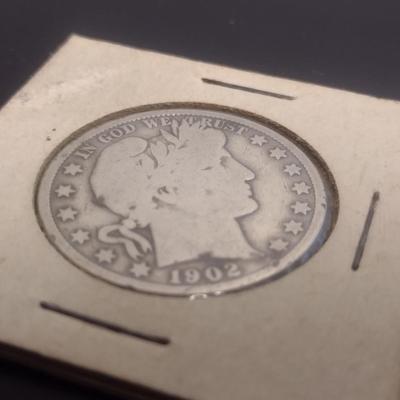 1902-S and 1939 Silver Half Dollars Circulated (14)