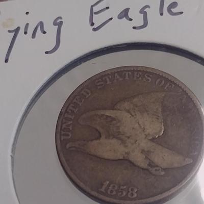 Set of Three 1858 Flying Eagle Copper Pennies Circulated (21)