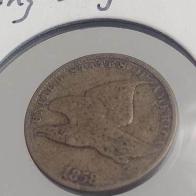 Set of Three 1858 Flying Eagle Copper Pennies Circulated (21)