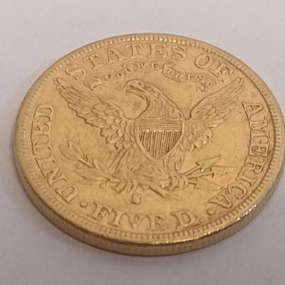 1887-S Liberty $5 Gold Coin High Grade Circulated Condition (150)