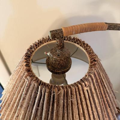 Arc Floor Lamp with Natural Shade