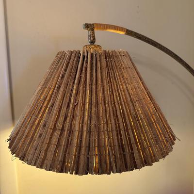 Arc Floor Lamp with Natural Shade