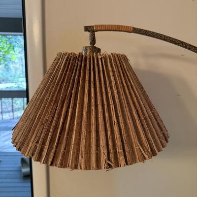 Arc Floor Lamp with Natural Shade