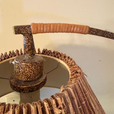 Arc Floor Lamp with Natural Shade